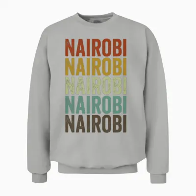 Nairobi Kenya Retro Vintage Unisex Sweatshirt - Ash