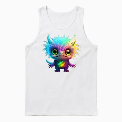 Monster Funny Unisex Tank Top - White