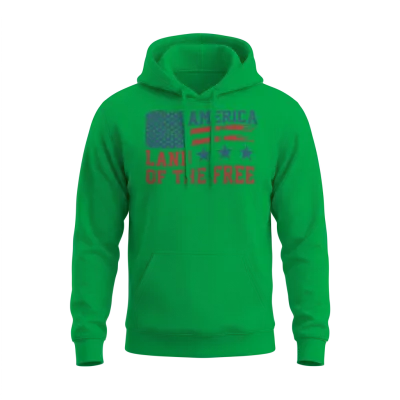 America Land of the Free Unisex Hoodie - Irish Green