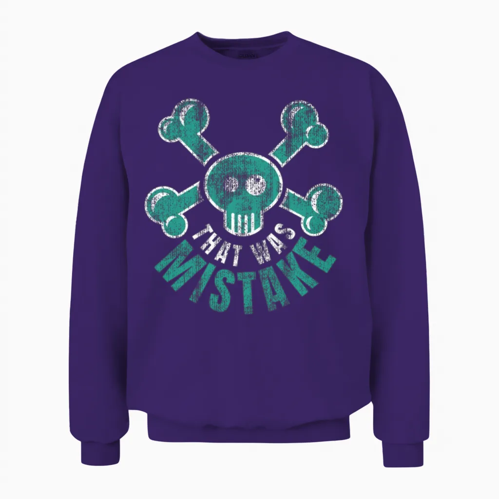 That Was Mistake - Retro Funny Unisex Sweatshirt in Purple