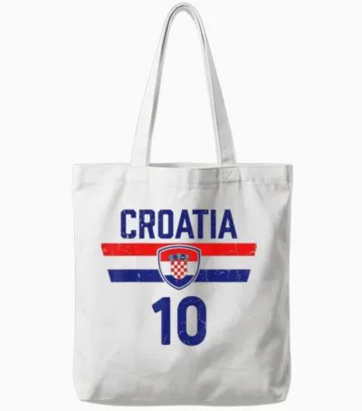 Croatia Tshirt Hrvatska Flag Zagreb Croatian Jersey Retro Tote Bags - White