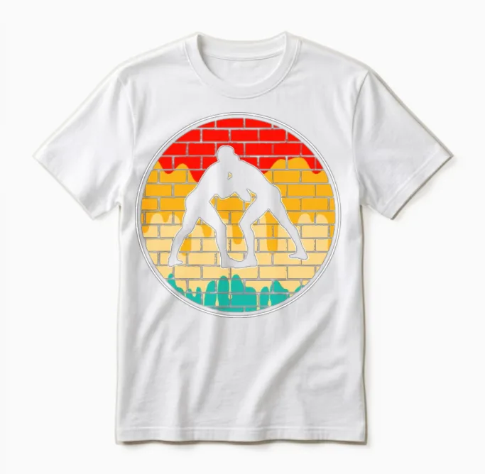 Wrestling Retro Unisex T-Shirt in White