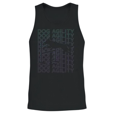 Dog Agility Dog Training Trainer Retro Unisex Tank Top - Black