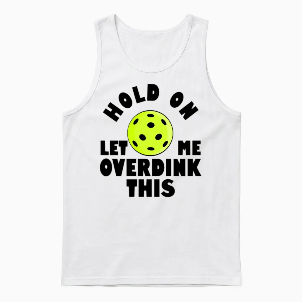 Funny Pickleball Unisex Tank Top in White