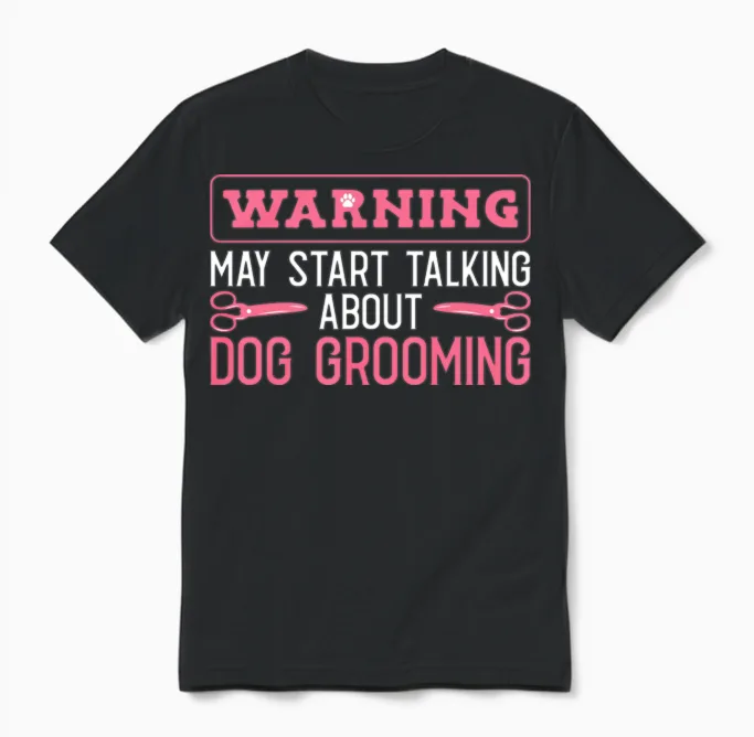 Dog Groomer Dog Grooming Lovers Gift Unisex T-Shirt in Black
