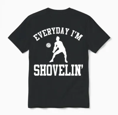 Funny Volleyball Player Unisex T-Shirt - Black