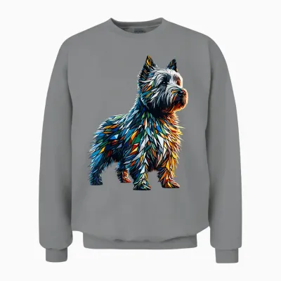 Polygon Art Cairn Terrier Terrier Unisex Sweatshirt - Sport Grey
