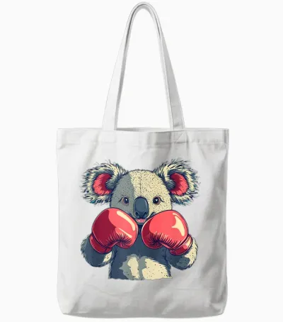 Koala Bear Warrior Avec Gants De Boxe Pour Garçons Et Filles Tote Bags - White