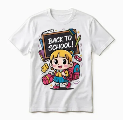 Back to School Girl Unisex T-Shirt - White