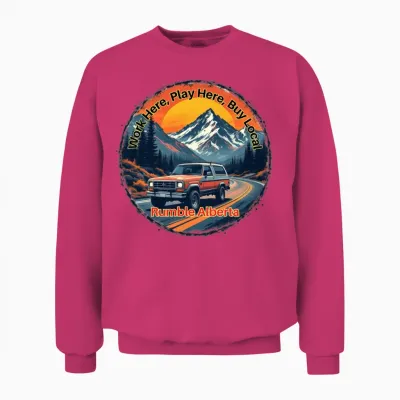 Vintage Bronco - Classic Alberta Unisex Sweatshirt - Heliconia