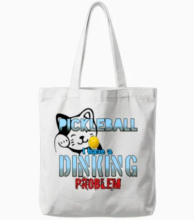 Funny Pickleball Tote Bags - White