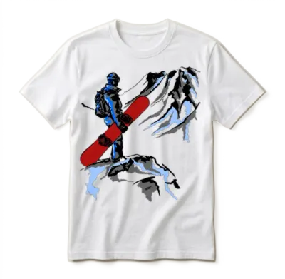 Snowboarding Unisex T-Shirt - White
