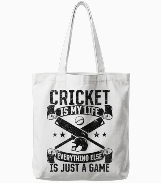 Cricket Quotes Cricket Saying Cricketing Cricket Tote Bags in White
