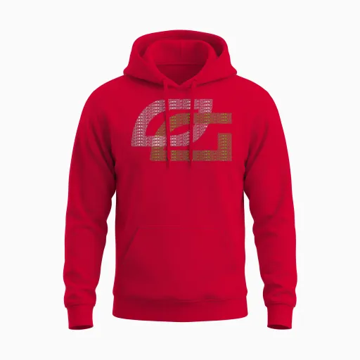 Optic Gaming Logo White Spell Out Mp Unisex Hoodie in Red