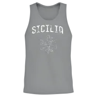 Sicilia Italy Sicily Sicilian Siciliano Italia Ita Unisex Tank Top - Sport Grey – 2