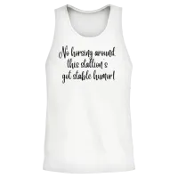 No Horsing Around This Stallion S Got Stable Humor Unisex Tank Top - White – 2