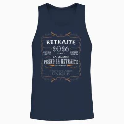 La Légende Takes Her Retirement - Funny Retirement 2026 Unisex Tank Top - Navy