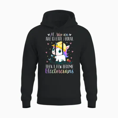 Female Electrician Electrician Girl Unisex Hoodie - Black
