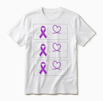 Domestic Violence Awareness Shirt, Heartbeat Unisex T-Shirt - White
