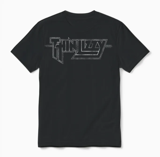 Thin Lizzy Super Hero Logo T-Shirt Haut De Gamme Unisex T-Shirt in Black