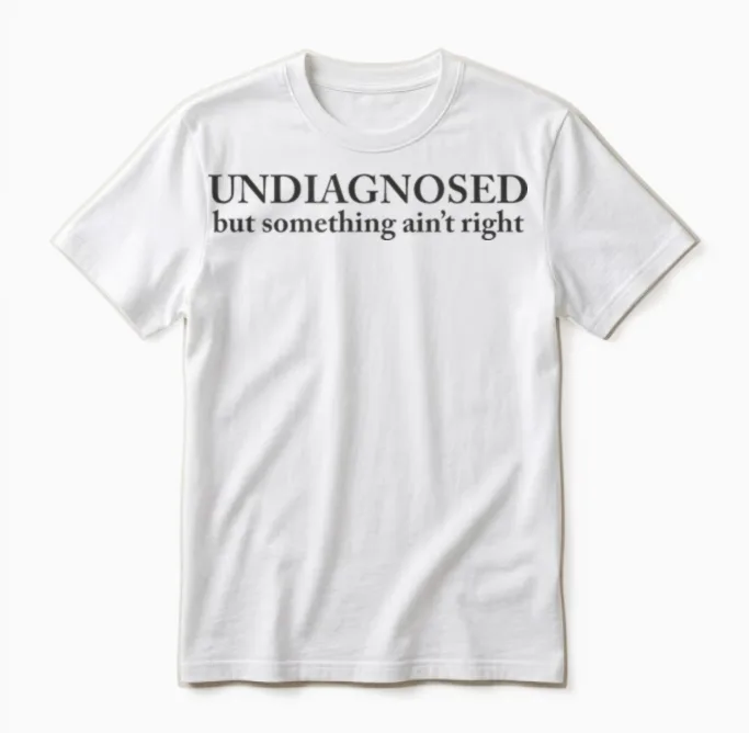 Undiagnosed but Something Ain't Right Unisex T-Shirt in White