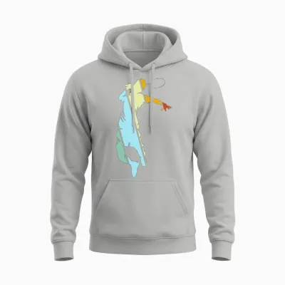 Badminton Retro Unisex Hoodie - Ash