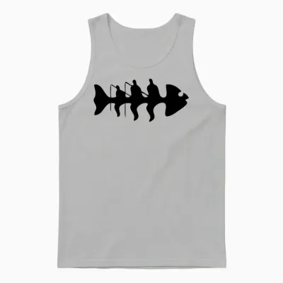 Fishbone Unisex Tank Top - Ash