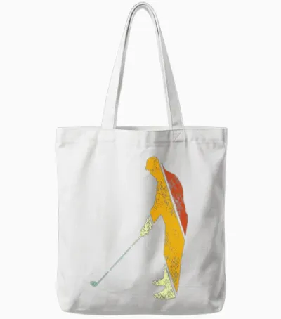 Golf Retro Tote Bags - White