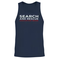 Disc Golf Search Rescue Leave No Disc Behind Unisex Tank Top - Navy – 2