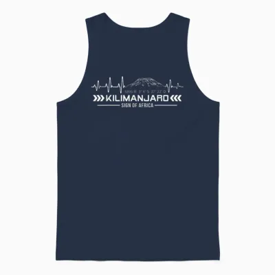 Kilimanjaro Kilimandscharo Kibo Afrika Berggipfel Herzschlag Unisex Tank Top - Navy