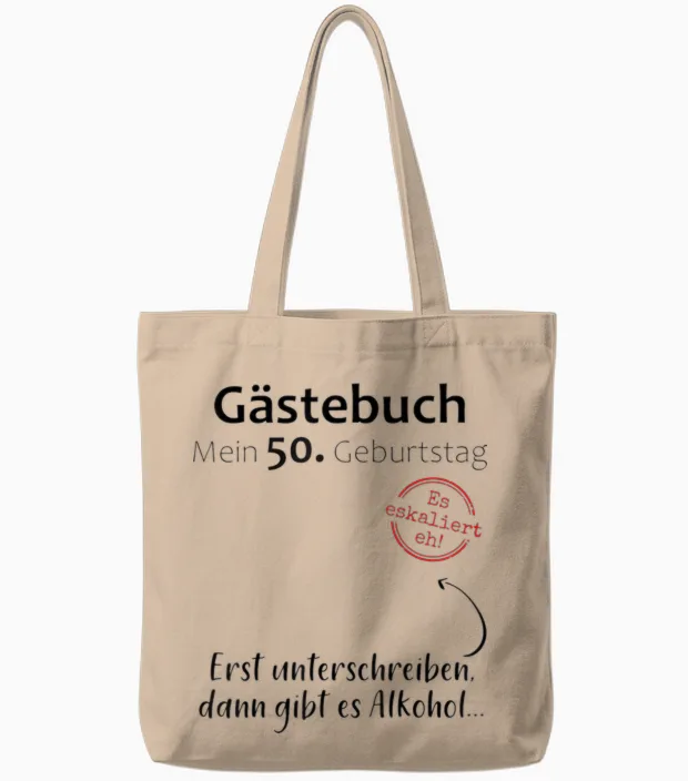 50. Geburtstag Mann Frau 50 Jahre Deko 1976 Lustig Gechenk Tote Bags in Natural