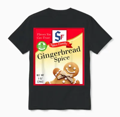 Ginger Bread Spice Group Costume Family Matching Halloween Unisex T-Shirt - Black