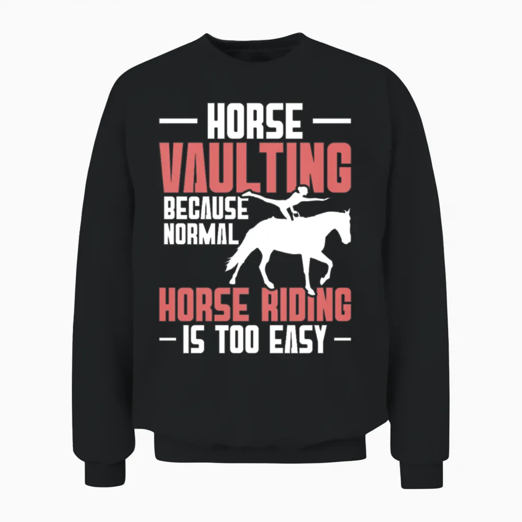 Horse Vaulting Girl Horse Gymnastics Lunger Horse Unisex Sweatshirt in Black