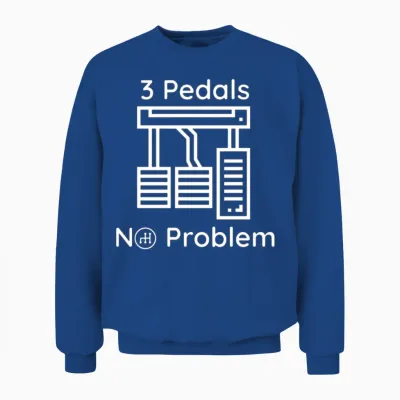 3 Pedals No Problem Unisex Sweatshirt - Royal