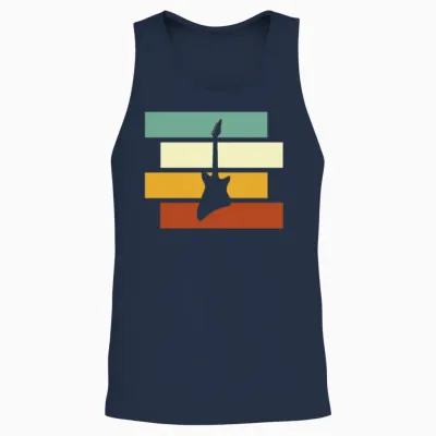 Rock Retro Unisex Tank Top - Navy
