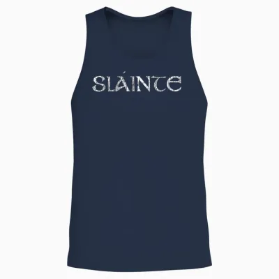 Irish Gaelic Slainte Shirt - St.patricks Cheers Ireland Unisex Tank Top - Navy
