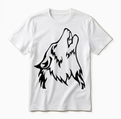 Wolf (back) Unisex T-Shirt - White