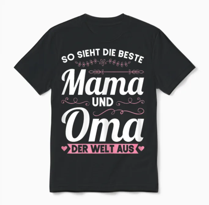 Die Besten Mama Und Oma Der Welt Mama Oma Unisex T-Shirt in Black