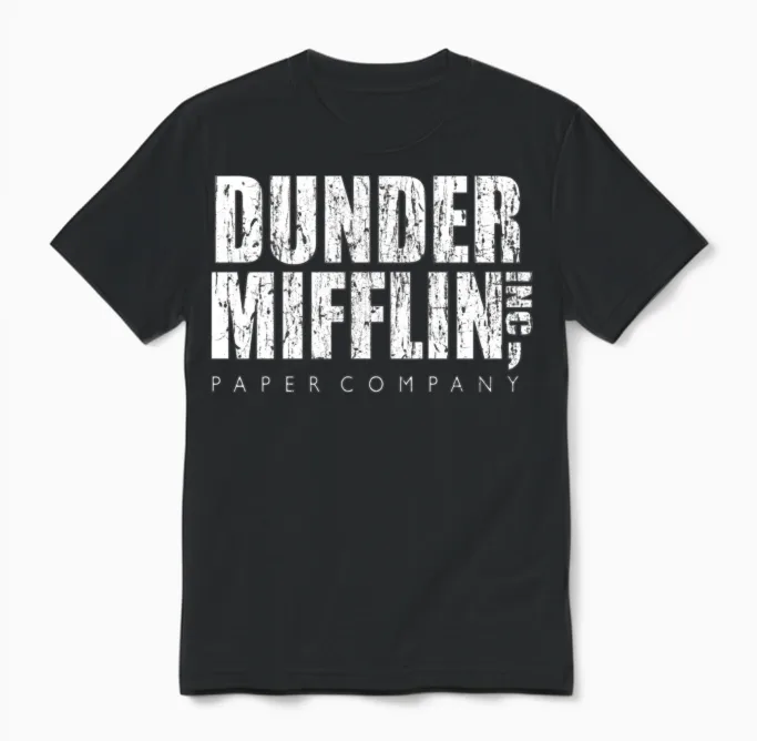 Dunder Mifflin Inc Unisex T-Shirt in Black