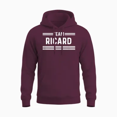 Team Ricard - Family Name Unisex Hoodie - Maroon