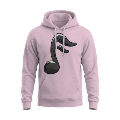 Music Note Unisex Hoodie - Light Pink