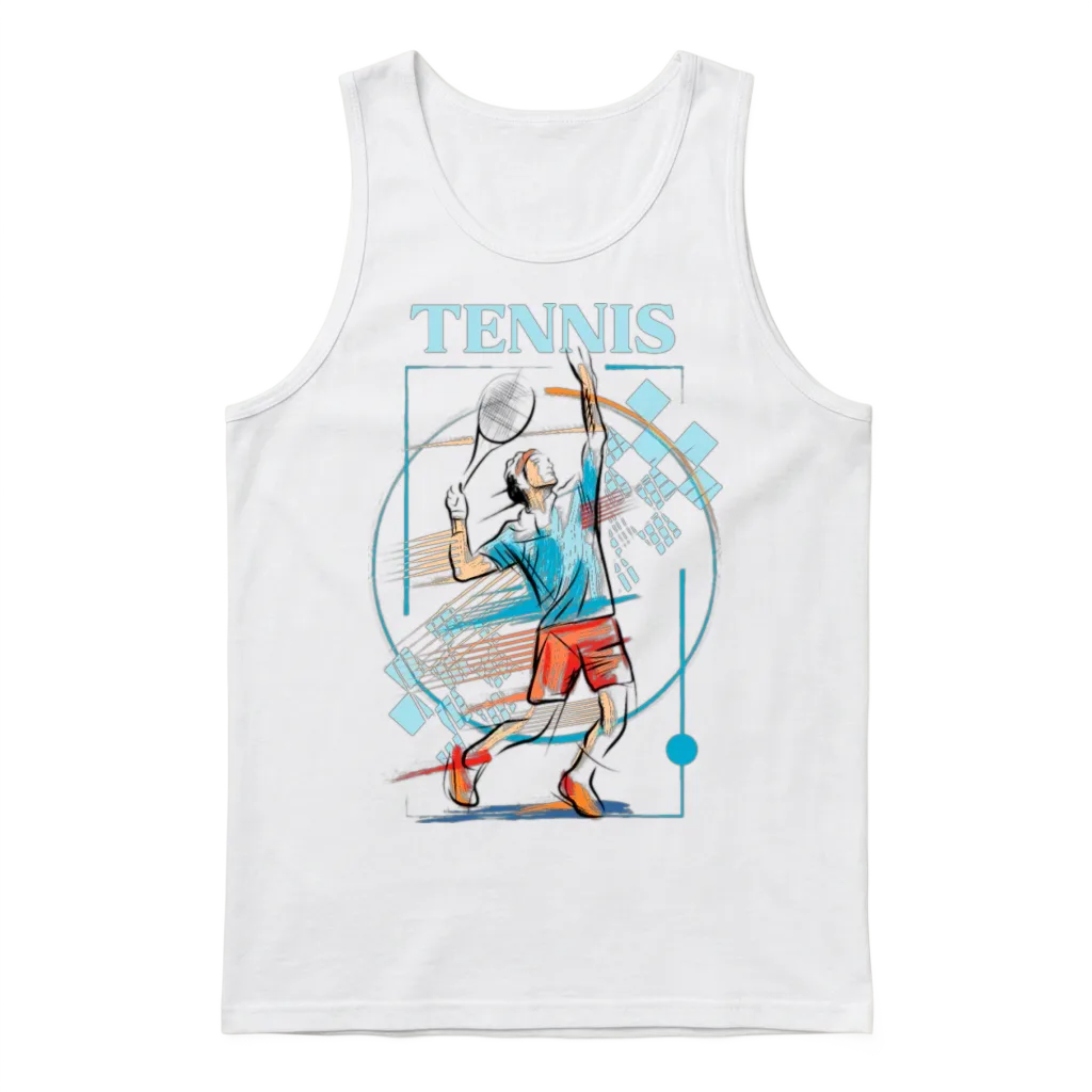 Tennis Player Unisex Tank Top - White