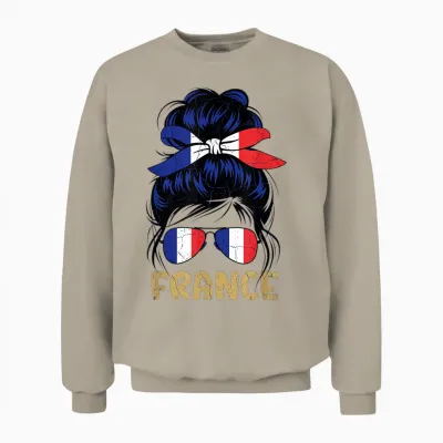France Cadeau Français Tour Eiffel Français France Unisex Sweatshirt - Sand