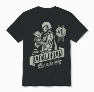 Star Wars the Mandalorian and Grogu Dadalorian Father’s Day Unisex T-Shirt - Black