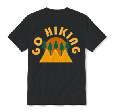 Take a Hike, Hiking Lover, Adventure, Nature. Unisex T-Shirt - Black