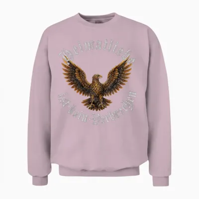 Heimatliebe Ist Kein Verbrechen - Deutschland Adler Klassik Unisex Sweatshirt - Light Pink