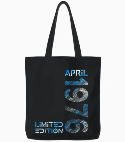 Limited Edition April 1976 Mann Frau 50. Geburtstag Tote Bags - Black