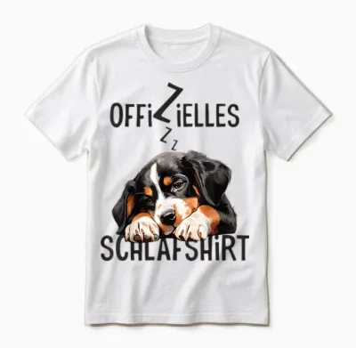 Offizielles Schlafshirt Entlebucher Sennenhund Hund Lustig Unisex T-Shirt - White