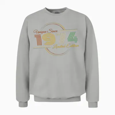Uniquely Retro Since Vintage 1974 Unisex Sweatshirt - Ash