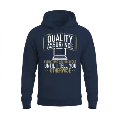 Qa Engineering Code Testing Quality Assurance Unisex Hoodie - Navy